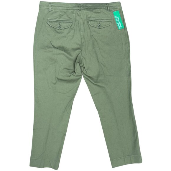 NWT Women's UNITED COLORS OF BENETTON Mid-Rise Chino Ankle Pants | Size 10 - Picture 6 of 11